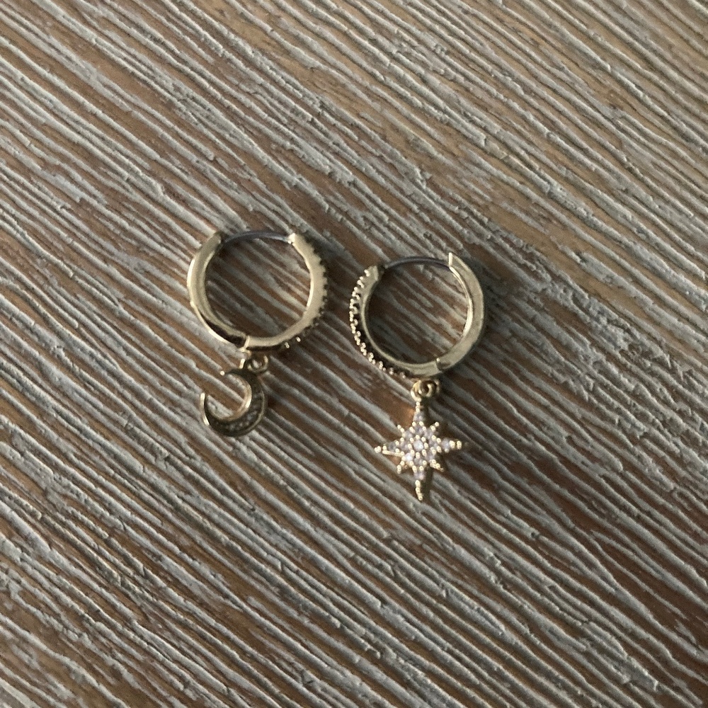 ana luisa star and moon drop earrings
